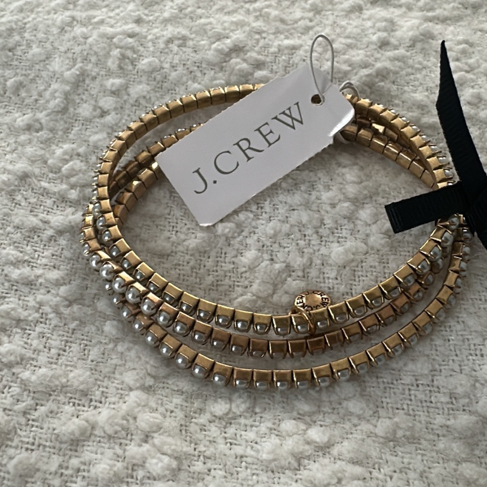 J. Crew Metallic Beaded Bracelet Trio